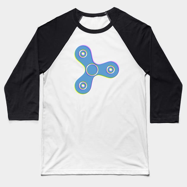 Fidget Spinner - CMYK Baseball T-Shirt by Introvert